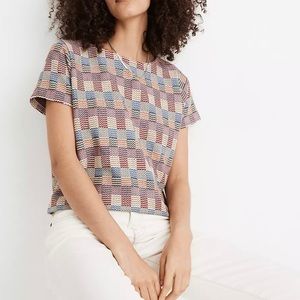 Madewell Checked Jacquard Setlist Boxy Tee